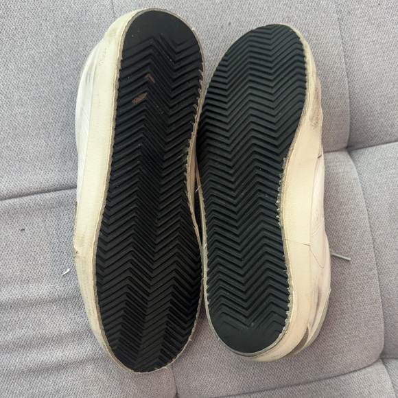Cream and Gray Superstar Sneakers
